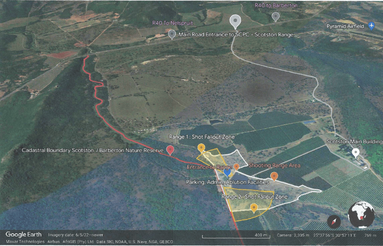Map of Sabie Clay Pigeon Club